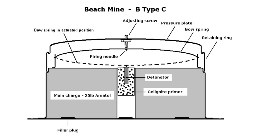 Diagram of a Type C Beach Mine