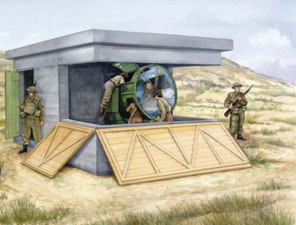 Artists impression of a CASL emplacement with 90cm search light