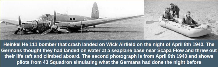 Heinkel He 111 bomber that crash landed on Wick Airfield