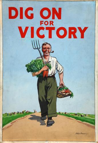 World War 2 Propaganda Poster - Dig for Victory