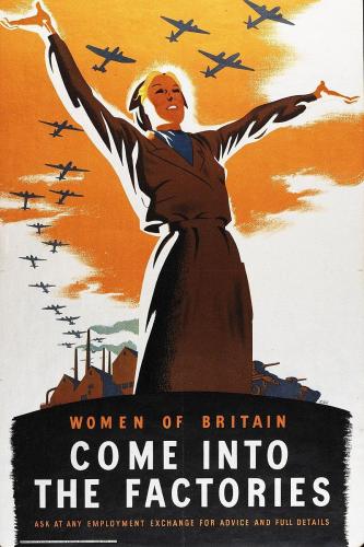World War 2 Propaganda Poster - Factories